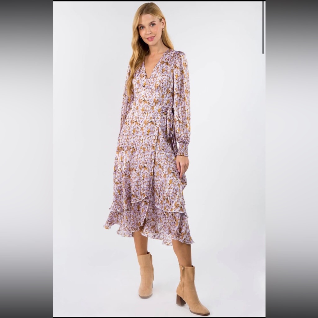 Franco Foral Wrap Dress